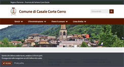 Desktop Screenshot of comune.casalecortecerro.vb.it